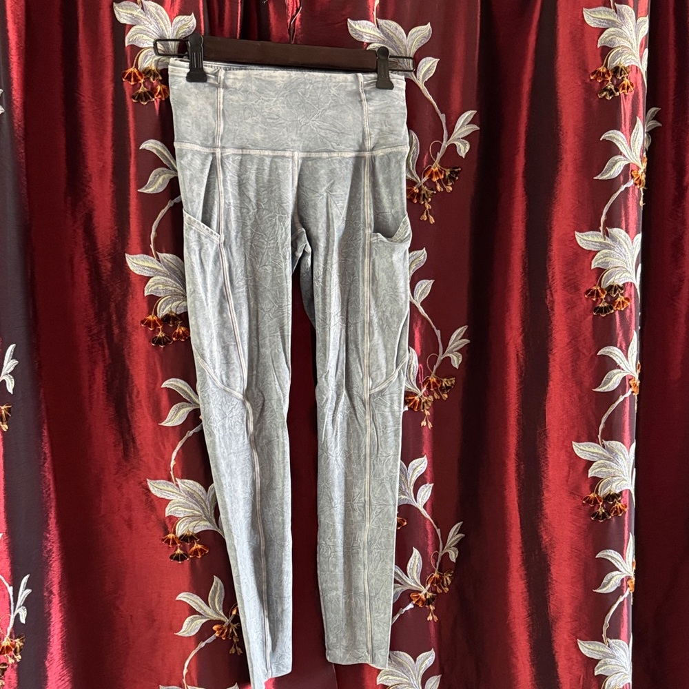 Gray Patterned Leggings